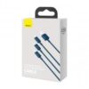 Baseus cable usb 3en 1 Type-C iPhone micro-usb 12 Pro Max Xiaomi Samsung... noir — YouShop DZ