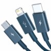 Baseus cable usb 3en 1 Type-C iPhone micro-usb 12 Pro Max Xiaomi Samsung... noir — YouShop DZ