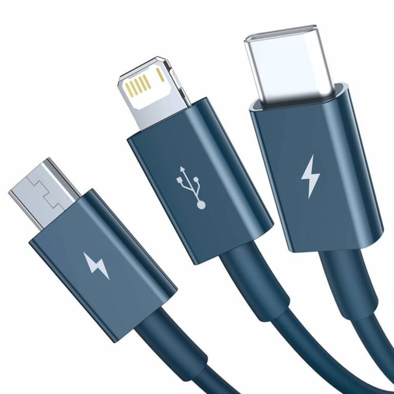 Baseus cable usb 3en 1 Type-C iPhone micro-usb 12 Pro Max Xiaomi Samsung... noir — YouShop DZ