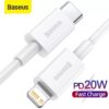 Baseus USB C Cable for iPhone 12 12 Pro Max Data Charging USB Cable PD 20W Fast Charge