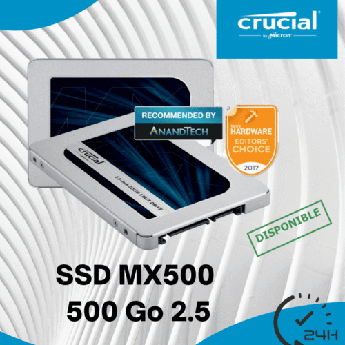 SSD interne Crucial MX500 500 Go 2,5 pouces 7 mm — YouShop DZ