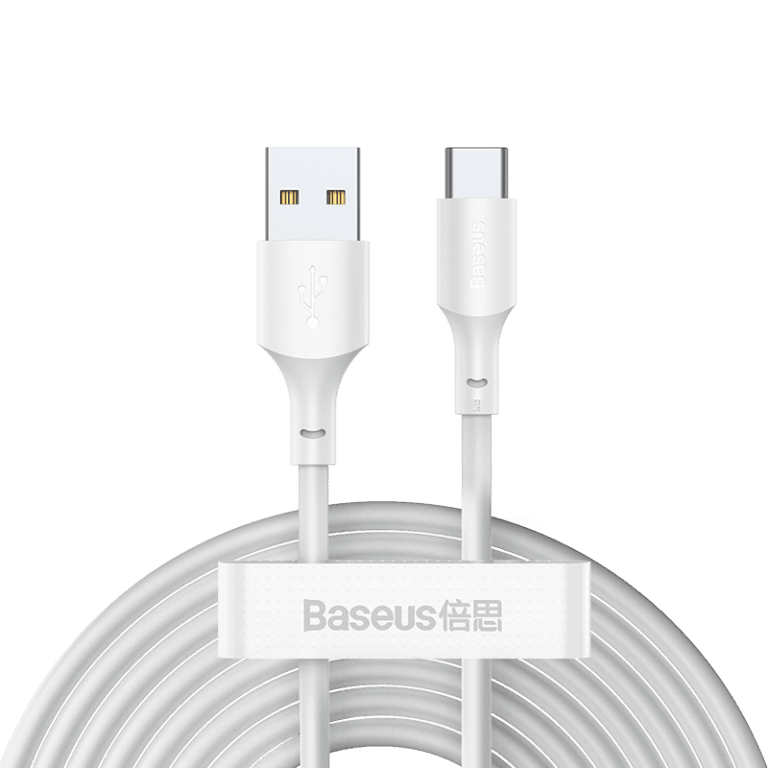 Baseus cable usb type-c 5A 150cm "2pcs" blanc — YouShop DZ