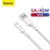 Baseus cable usb type-c 5A 150cm "2pcs" blanc
