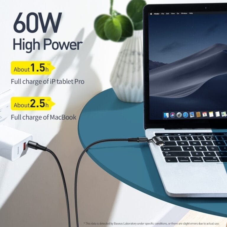 baseus-cable-2-en-1-type-c-60w-lightning-18w-2_001.jpg Baseus Cable 2 in 1 usb type c to usb type c Lightning iPhone macbook pro — YouShop DZ