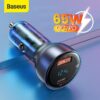 Baseus  Chargeur de voiture 65W PPS double USB Type-C  PD charge