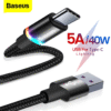 Baseus  câble USB type-c Led 5A charge rapide 40W