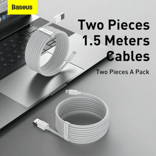 cable-baseus-pour-iphone-2.4a-150cm-4.png Baseus cable iphone 2.4A 2pcs blanc 150cm — YouShop DZ