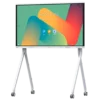 écran interactif Huawei IdeaHub B2 vue de face coté gauche avec support à roulettes