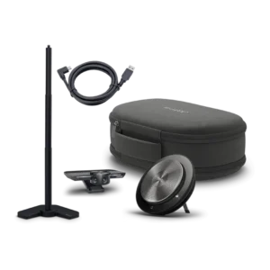 Pack visioconférence Jabra PanaCast et Speak 510 MS vue d'ensemble avec caméra, haut-parleur, trépied et housse de transport YouShop Algérie.