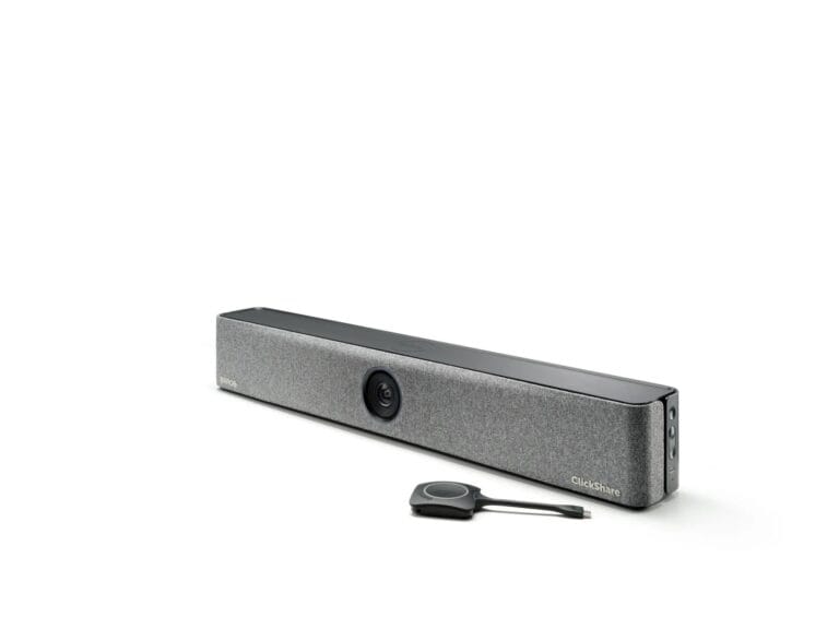 Barco ClickShare Bar Core Algerie Vue Cote Button YouShop 2 Barco ClickShare Bar Core - Vue de côté droit avec ClickShare Button - Algérie YouShop