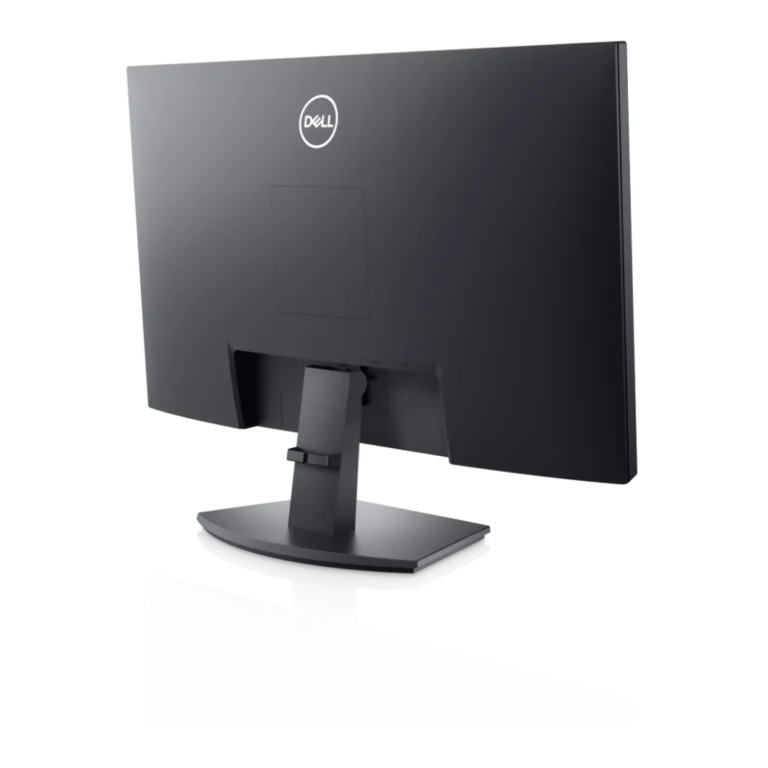 Écran Dell 27 pouces E2722H youshop algerie (8) Vue arrière de biais de l'écran PC Dell 27 pouces E2722H sur son support