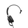 Détail de l'écouteur et du microphone relevé du casque Jabra Evolve2 40 SE MS