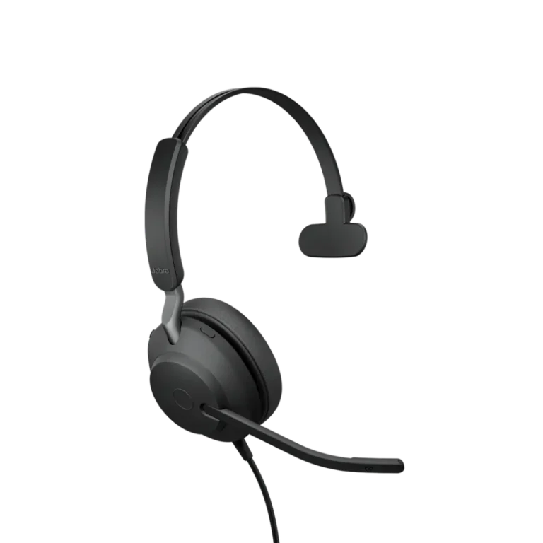 Vue de profil du micro-casque professionnel Jabra Evolve2 40 SE MS