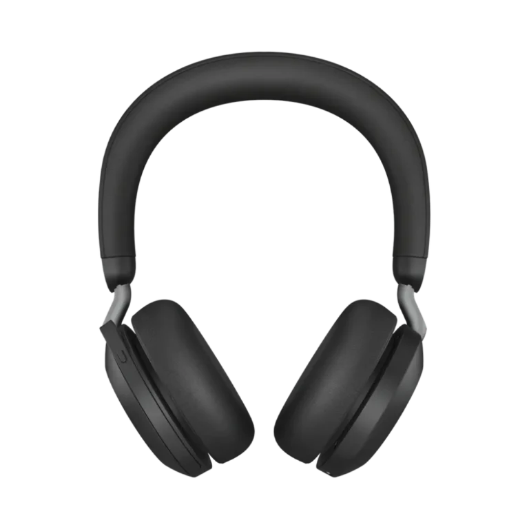 Jabra Evolve2 75 casque sans fil youshop algerie-2 Vue de face de l'arceau et des écouteurs rembourrés du Jabra Evolve2 75