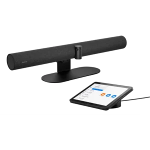 Système de visioconférence autonome Jabra PanaCast 50 VBS vue perspective avec barre vidéo et tablette de contrôle tactile YouShop Algérie.