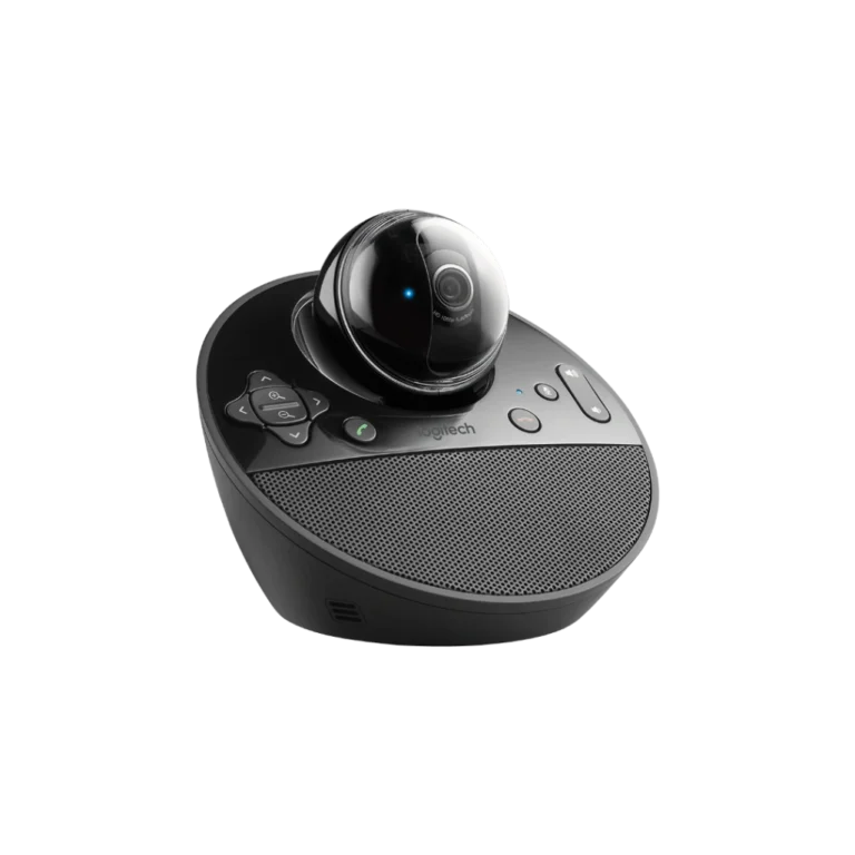 Logitech ConferenceCam BCC950-1 youshop algerie (5) Base du haut-parleur Logitech BCC950 avec touches de contrôle d'appel vue de coté