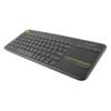 Logitech Wireless Touch Keyboard K400 Plus vue face laterale