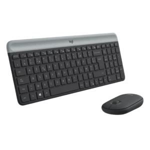 Logitech MK470 (Graphite) vue face laterale
