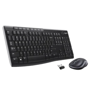 Logitech mk270 clavier souris sans fil vue laterale avec dongle usb
