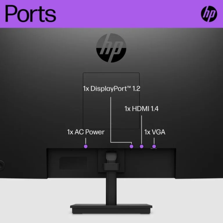 ecran Hp P27 G5 FHD Youshop algerie-8 Détail des ports et de la connectique arrière de l'écran HP P27 G5 FHD