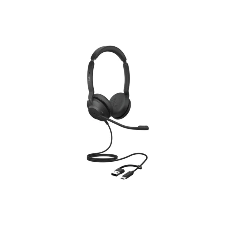 jabra Evolve2 30 Duo algerie youshop-4 Jabra Evolve2 30 Duo connexion USB matériel informatique Algérie YouShop Vue globale avec câble USB