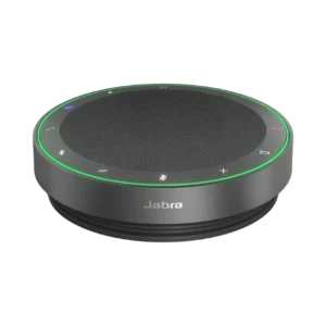 Jabra Speak2 75 MS vue perspective de face avec anneau lumineux indicateur d'état activé YouShop Algérie.