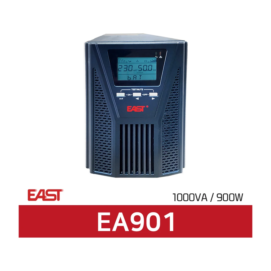 Onduleur EAST 1000VA / 900W On-Line 3 Sorties EA901II