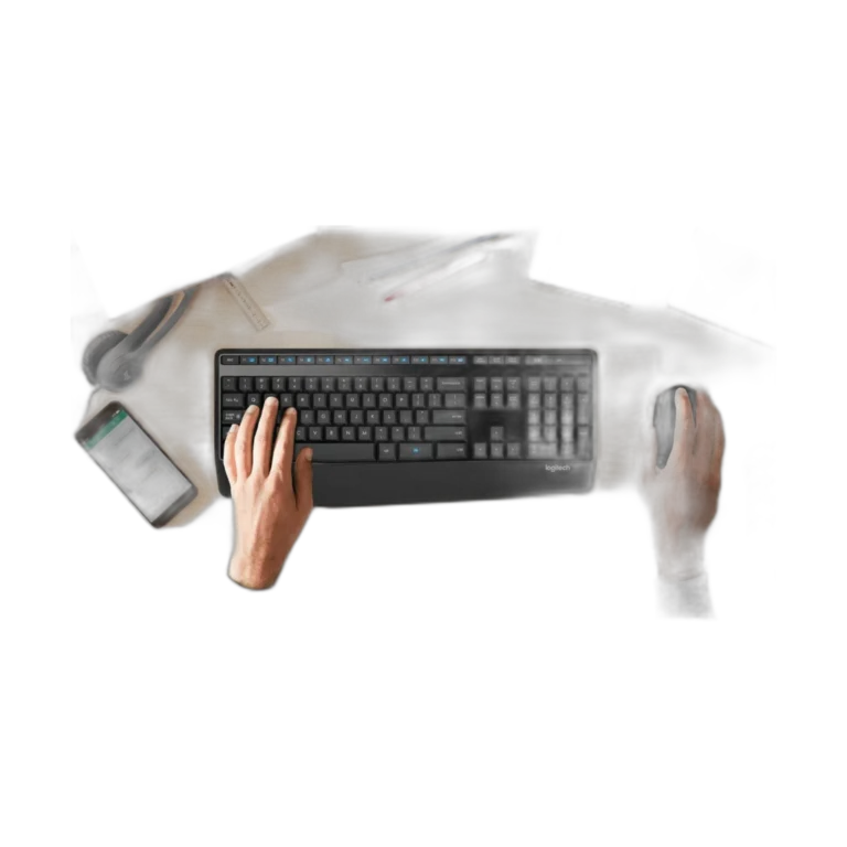 logitech M330 sans fil SILENT PLUSalgerie youshop (6) logitech M330 sans fil SILENT PLUS illustration utilisation bureau ves clavier