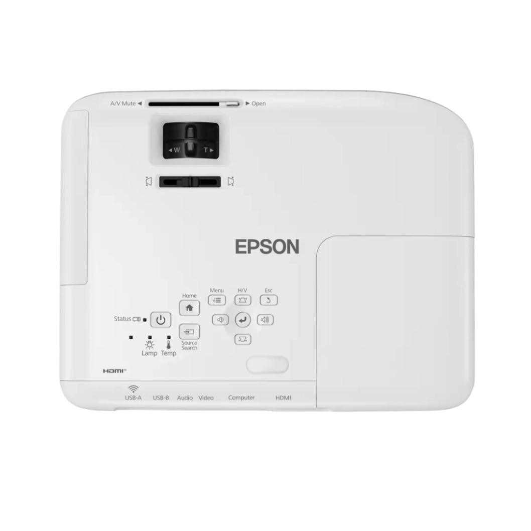 EPSON EB-W06-3 Connectique Epson EB-W06 : HDMI, USB-A, USB-B, VGA, Composite