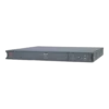 APC Smart-UPS SC 450VA SC450RMI1U, format rack 1U gris anthracite, vue 3/4 avant gauche, logo APC rouge, écran SC 450, bouton d'alimentation et voyants LED