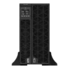 APC Smart-UPS SRT 10kVA - Vue de face mode tour APC Smart-UPS SRT 10kVA SRTG10KXLI en mode tour, vue de face, écran LCD ONLINE 230V 50Hz, ventilateurs circulaires, logo APC by Schneider Electric