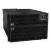 APC Smart-UPS SRT 15kVA SRTG15KXLI, format rack/tour 8U noir, vue 3/4 avant gauche, écran LCD ONLINE 230V 50Hz, ventilateurs hexagonaux, logo APC by Schneider Electric