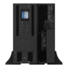 APC Smart-UPS SRT 20kVA - Vue arrière mode tour APC Smart-UPS SRT 20kVA SRTG20KXLI, panneau arrière mode tour: module batteries avec disjoncteur 63A + onduleur avec AP9641 NMC3, 4 grands ventilateurs circulaires