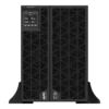 APC Smart-UPS SRT 20kVA - Vue de face mode tour APC Smart-UPS SRT 20kVA SRTG20KXLI en mode tour, vue de face, ventilateurs hexagonaux, écran LCD ONLINE 230V 50Hz, logo APC, pied de tour