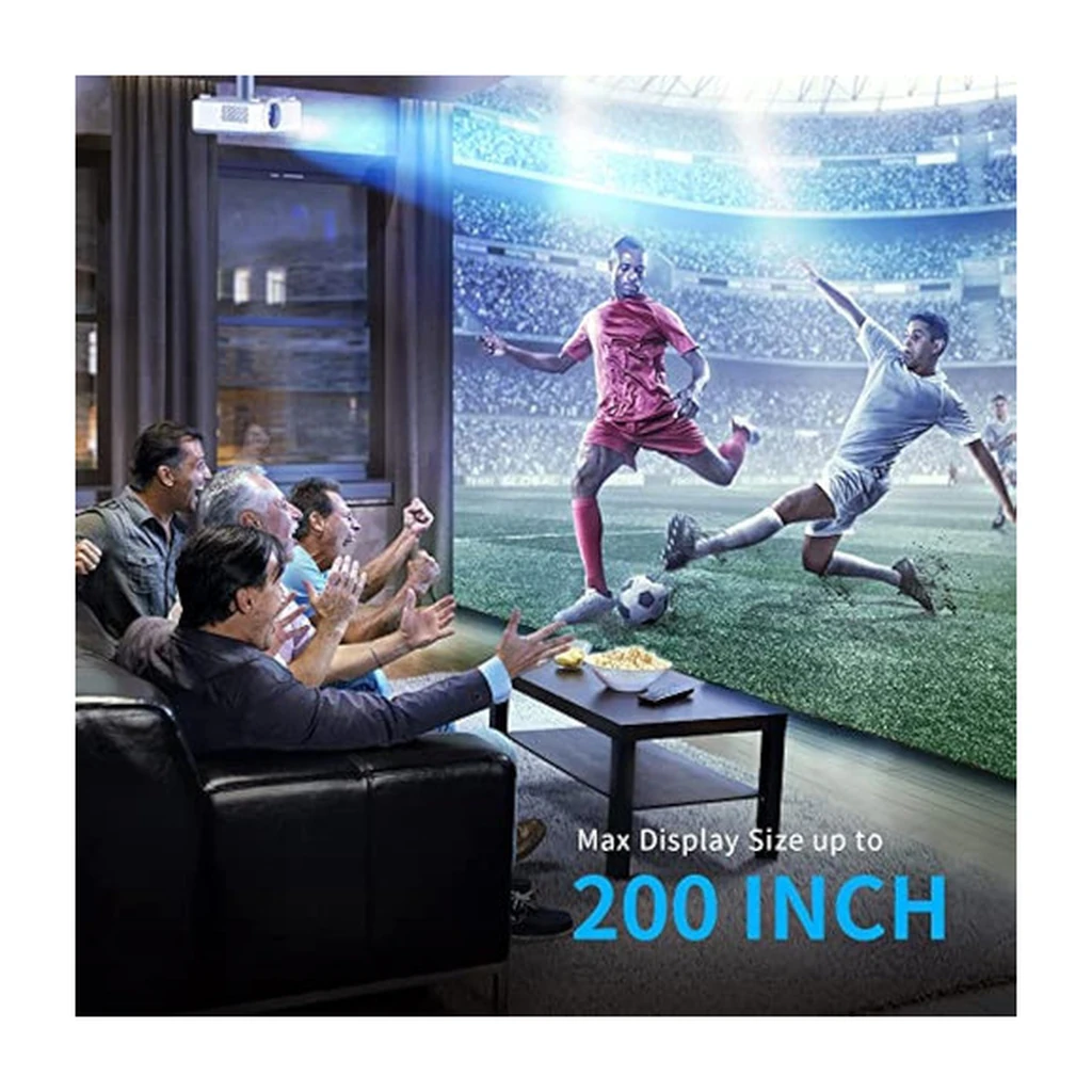 Vidéoprojecteur Asnish 150” LED HDMI Bluetooth Full HD 1080P