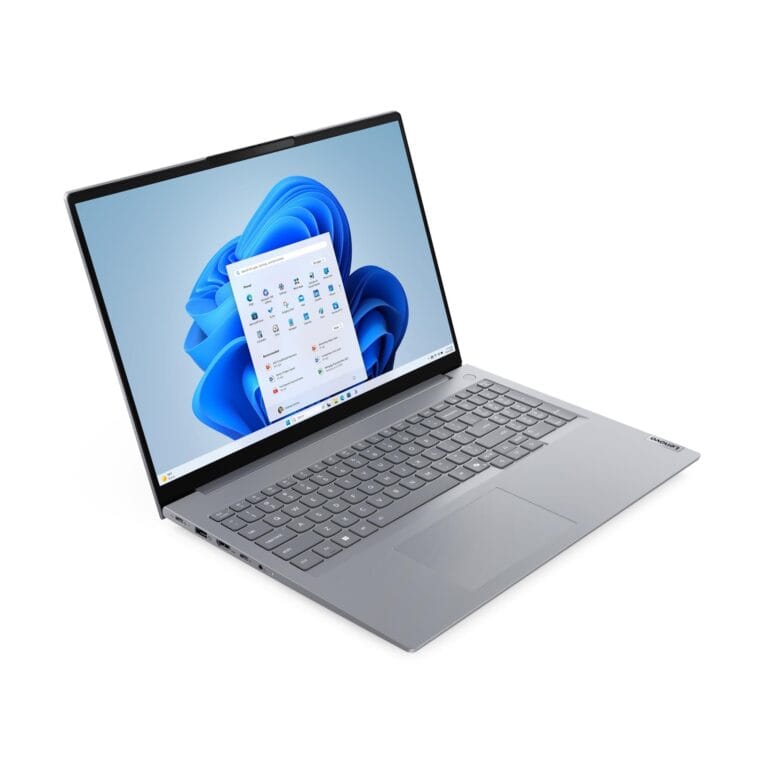 Lenovo ThinkBook 16 G9 IRL Intel Core 7 240H ouvert vue 3-4 face Algerie YouShop Lenovo ThinkBook 16 G9 IRL Intel Core 7-240H ouvert vue 3/4 face - laptop 16 pouces Arctic Grey AZERTY - YouShop Algérie