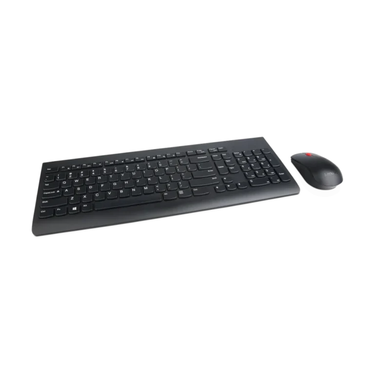 Lenovo 510 Wireless Combo Keyboard & Mouse-1 Design compact de l'ensemble Lenovo 510 sans fil sur un bureau