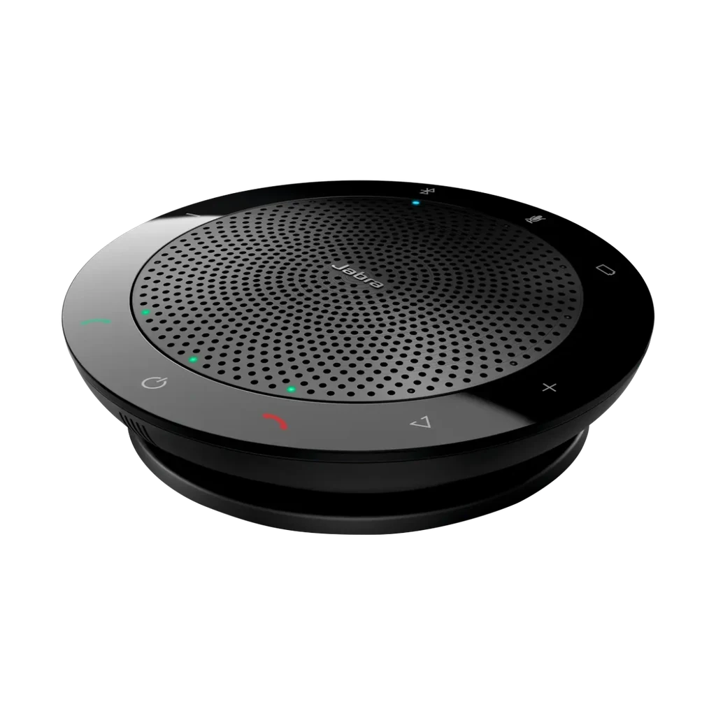 Jabra Speak 510 Plus vue perspective latérale montrant le design compact et les boutons de contrôle YouShop Algérie.