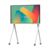 écran interactif Huawei IdeaHub B2 vue de face coté gauche avec support à roulettes