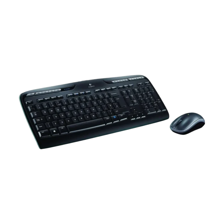 Logitech Wireless Desktop MK330 vue face laterale
