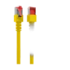 Cordon reseau Ekivalan Cat6A S/FTP jaune 1 m - RJ45 LSZH snagless