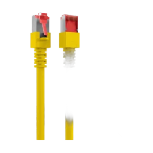 Cordon reseau Ekivalan Cat6A S/FTP jaune 1 m - RJ45 LSZH snagless