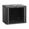 Coffret mural Ekivalan 12U profondeur 450 mm - porte verre, noir — YouShop DZ