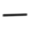 Passe-cables Ekivalan 1U a brosse 3 compartiments - noir (19")