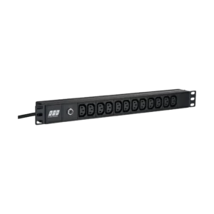 Bandeau de prises Ekivalan alu 19" 1U 9 prises IEC C13 + cordon IEC