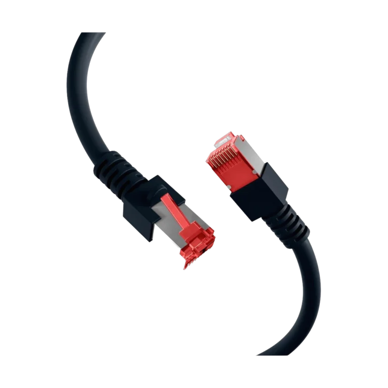 9xv068.webp Cordon reseau Ekivalan Cat6A S/FTP noir 1 m - RJ45 LSZH snagless — YouShop DZ