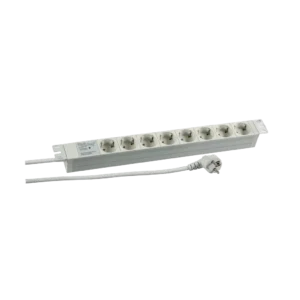 Bandeau de prises Ekivalan 19" 8 prises FR - cordon 2 m + voyant