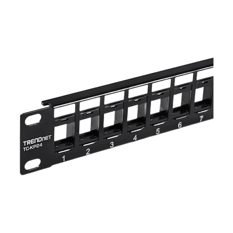 c9j0k0.webp Panneau de brassage Ekivalan 24 ports 1U + 24 connecteurs Cat6 (kit) — YouShop DZ