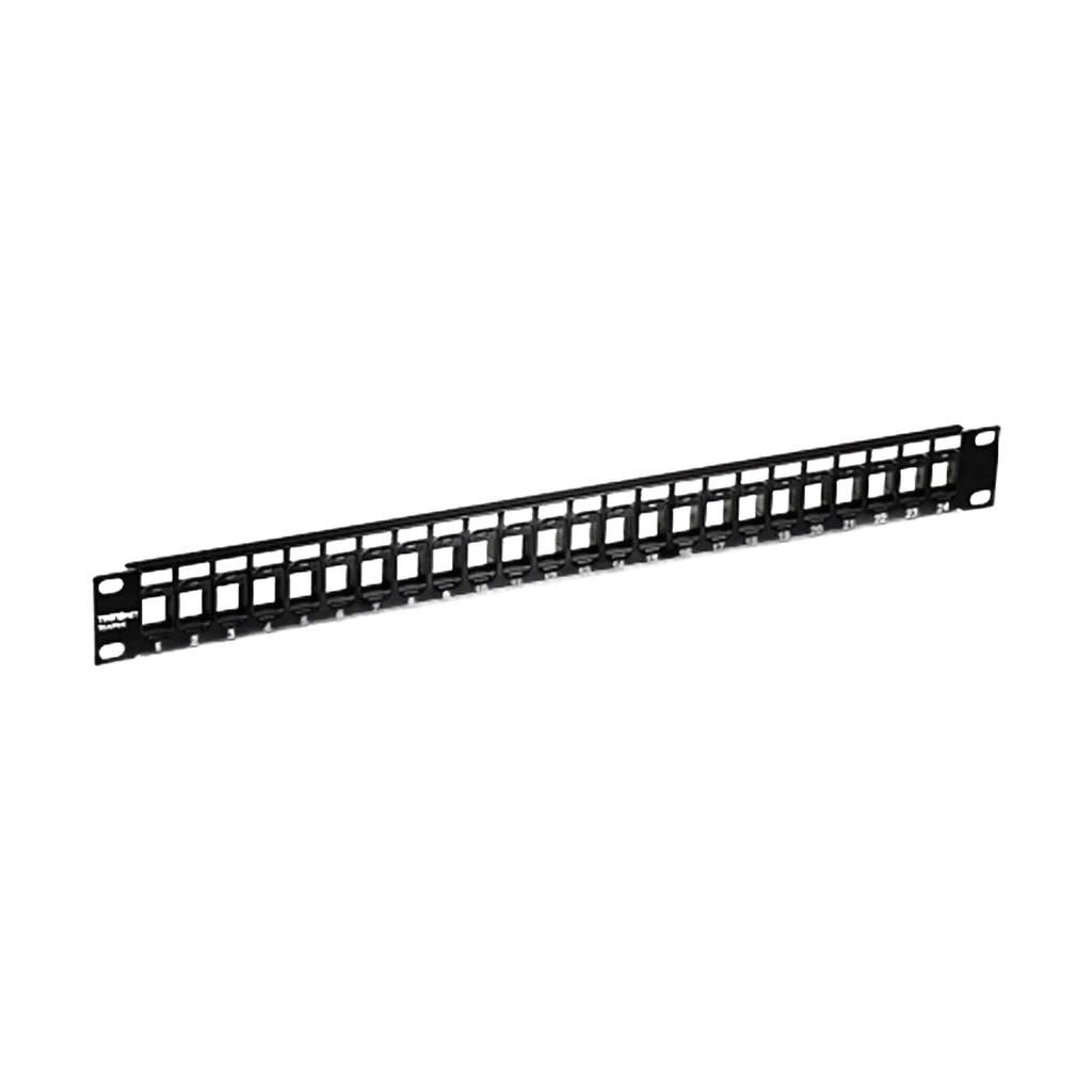 Panneau de brassage Ekivalan 24 ports 1U + 24 connecteurs Cat6 (kit)