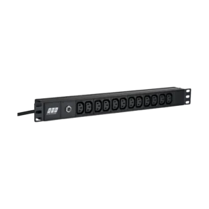 Bandeau de prises Ekivalan alu 19" 1U 9 prises IEC C13 + cordon IEC
